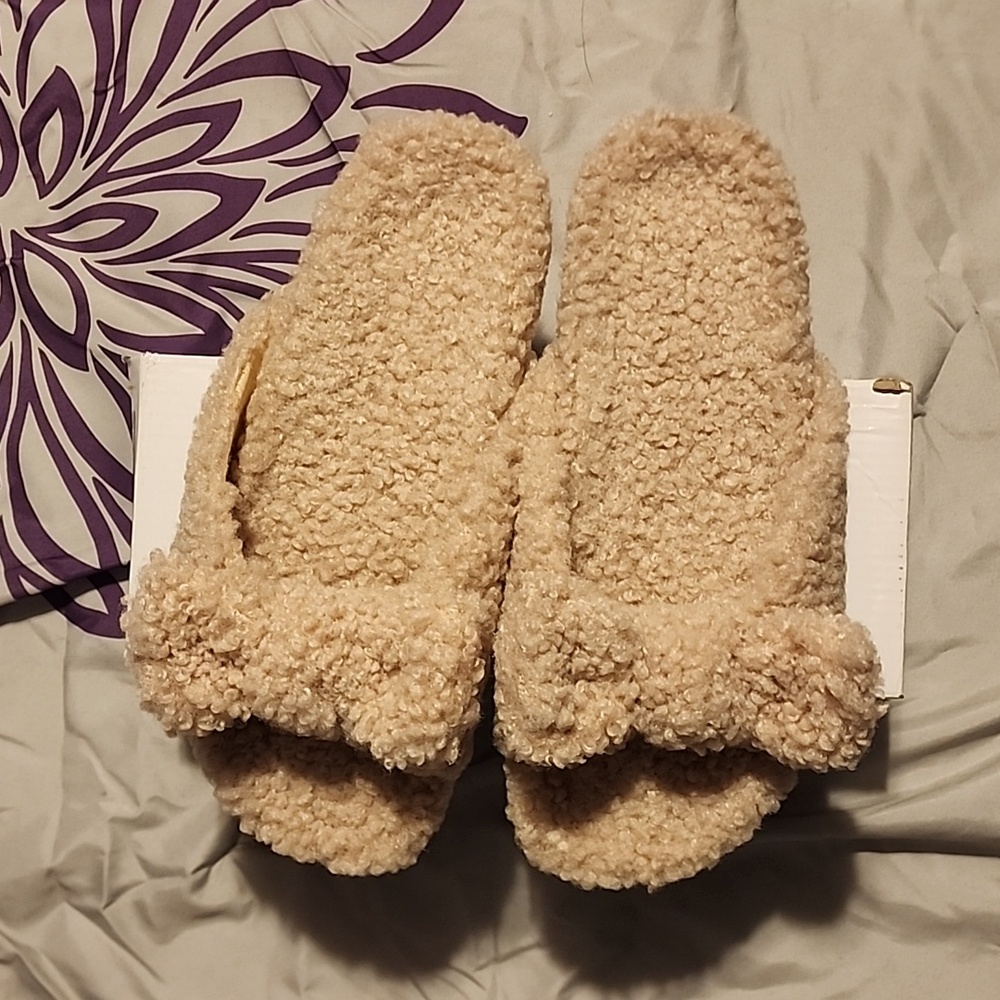 Teddy bear slippers